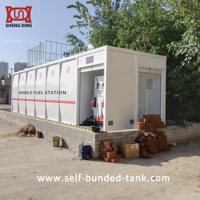 Skid Installation Of Gas Station Construction Site Skid Installation Of Gas Station Construction Site