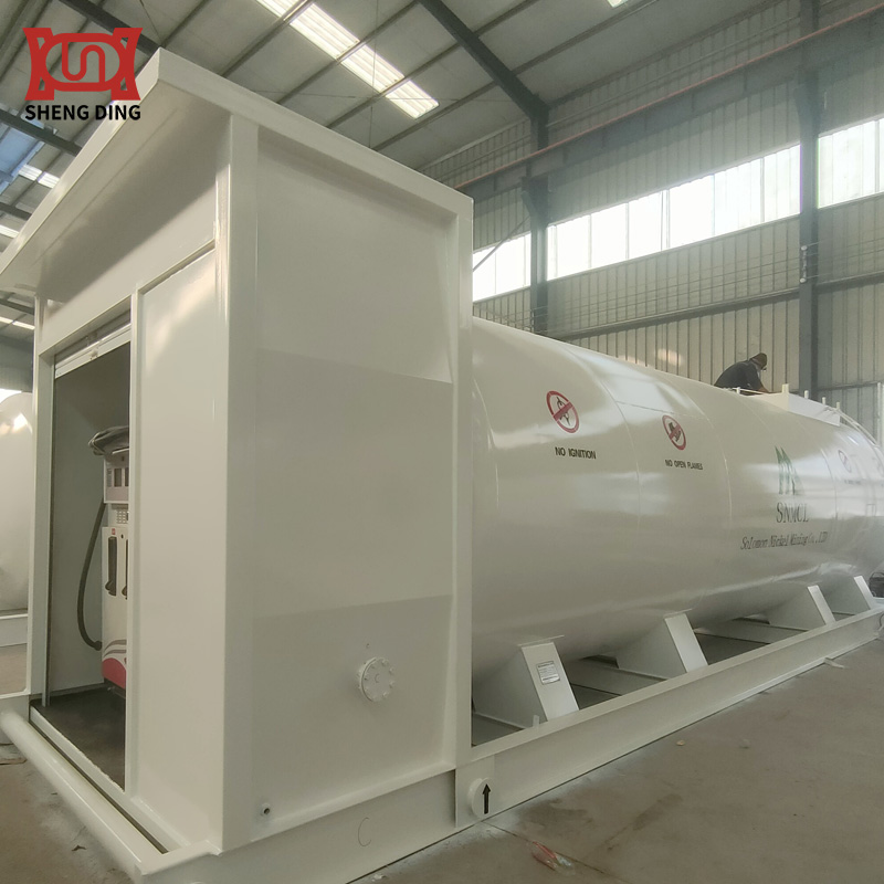 Skid-Mounted Fuel Station Undergoing Factory Inspection Skid-Mounted Fuel Station Undergoing Factory Inspection