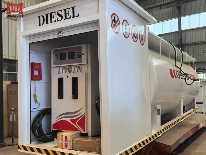 Skid-Mounted Fuel Station Loading And Shipping