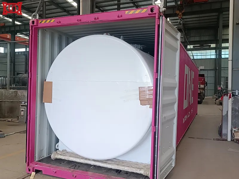 Mobile Oil Storage Tanks With Fuel Dispensers Are Shipped In Containers
