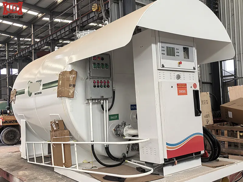 Small Mobile Fuel Station Ready for Loading Small Mobile Fuel Station Ready for Loading