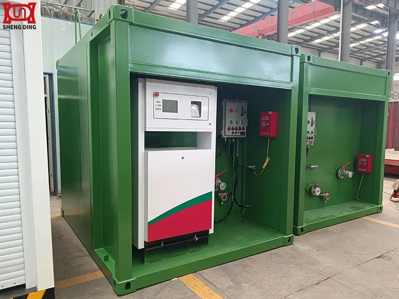 Small Skid-Mounted Gas Station Under Construction