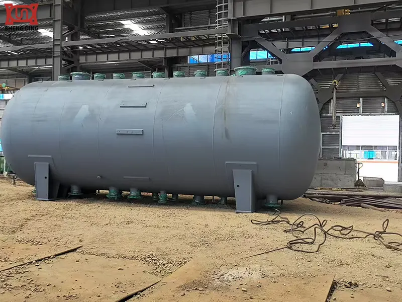Double-Layer Barrier Explosion-Proof Oil Storage Tank Under Construction