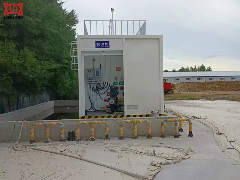 Skid-Mounted Fuel Station Unloading Area