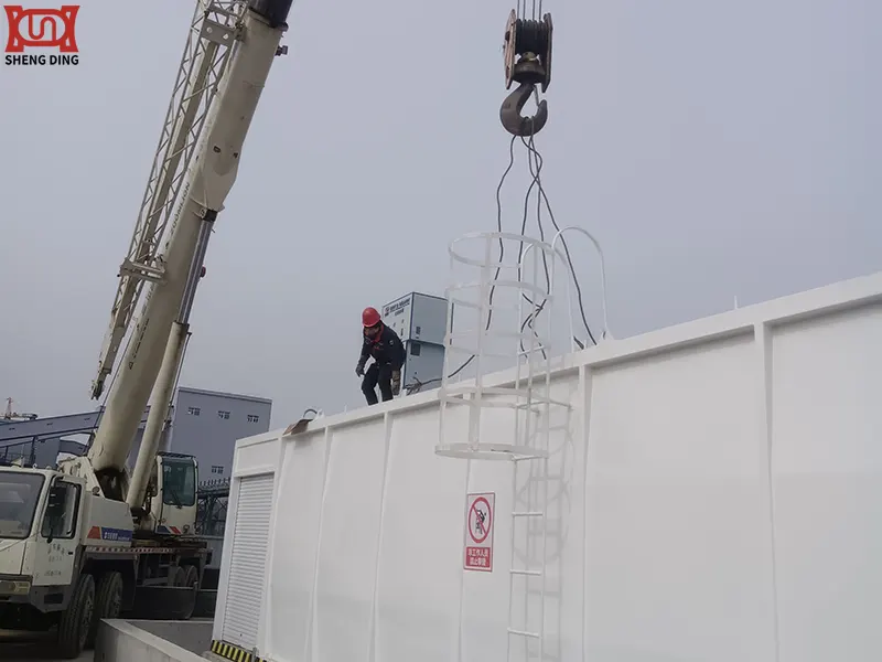 Skid-Mounted Fuel Station Under Installation