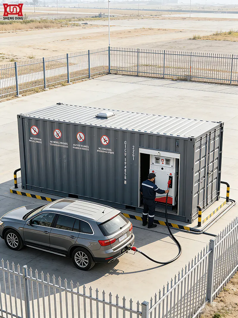 On-Site View of a Skid-Mounted Fueling Station On-Site View of a Skid-Mounted Fueling Station