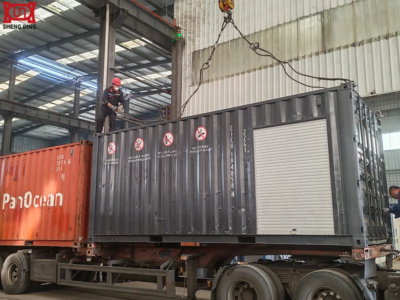 Skid-Mounted Fueling Station Loaded and Shipped Skid-Mounted Fueling Station Loaded and Shipped