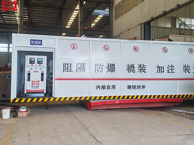 Skid-Mounted Fuel Station Arriving at Site for Installation